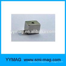 Cube Sintering Neodymium Magnet/NdFeB Bar with hole